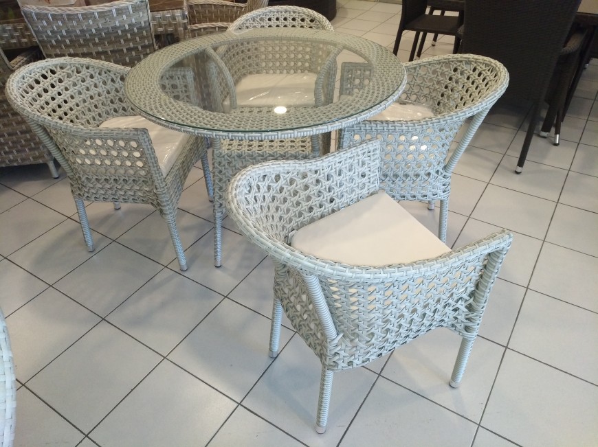 rattan yuvarlak masa takimi gozde garden