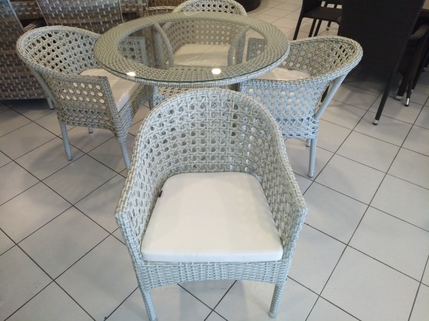 Rattan Yuvarlak Masa Takimi Gozde Garden