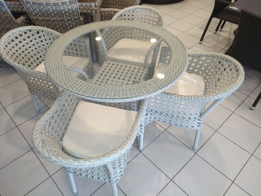 rattan yuvarlak masa takimi gozde garden